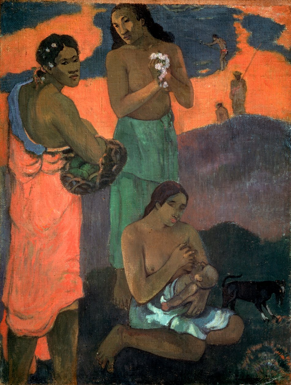 Kvinder ved kysten Moderskabet, 1899 af Paul Gauguin