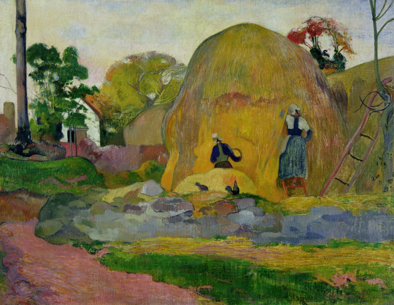 Gule høstakke, eller gyldne høst, 1889 af Paul Gauguin