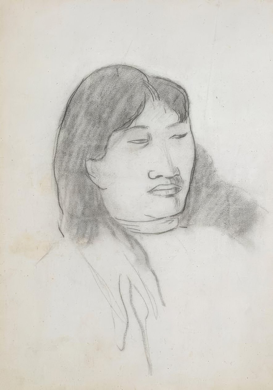 Studie af en ung Tahitianer af Paul Gauguin