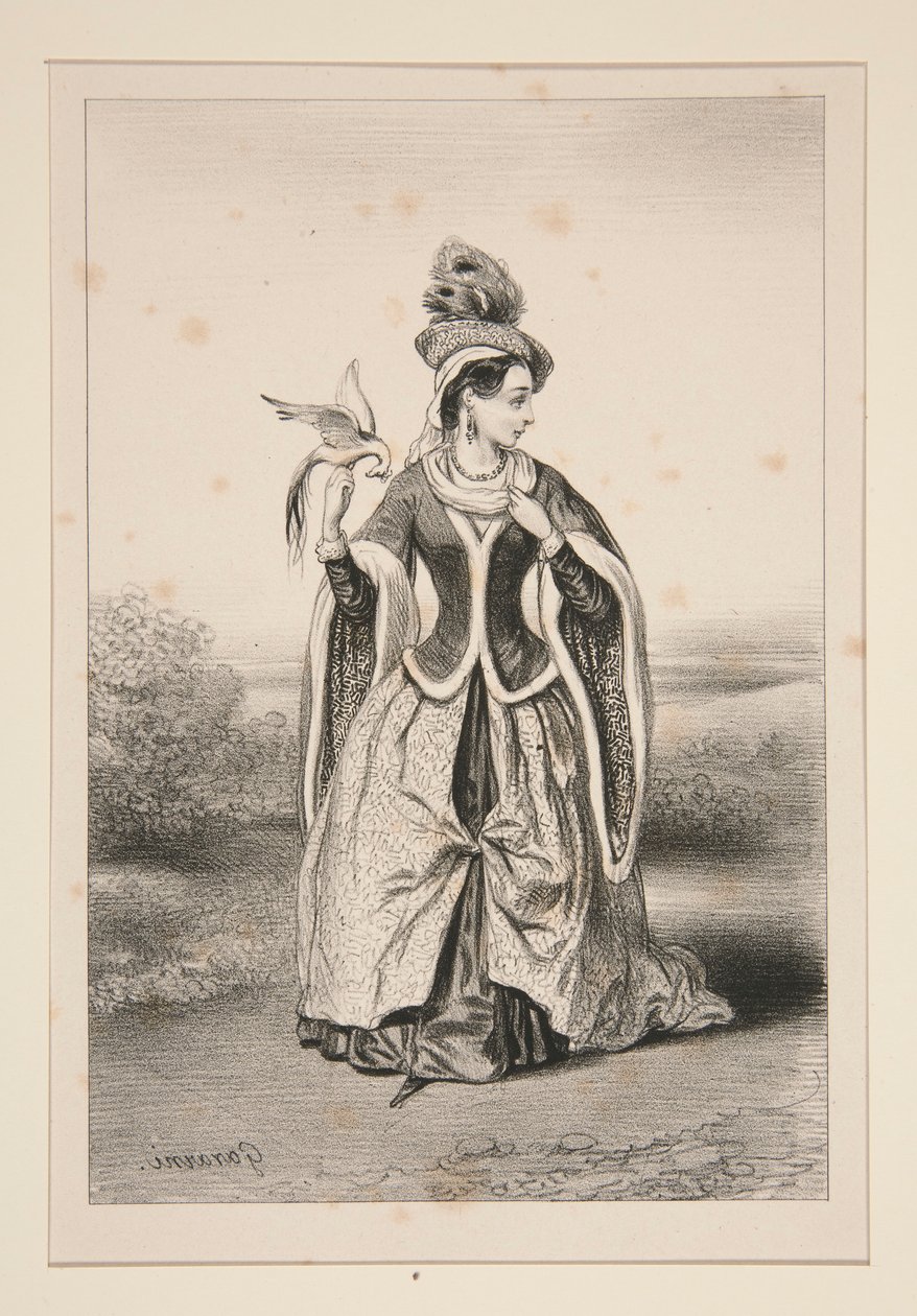 (CHATELAINE MIDDELALDER.) af Paul Gavarni