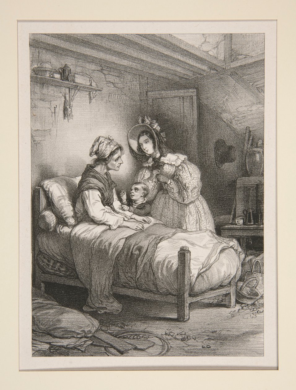 (Rescue At Home.) af Paul Gavarni