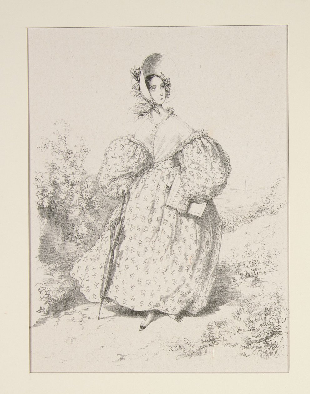 På landet. Huillet 1835. Kjole af jaconas,... af Paul Gavarni