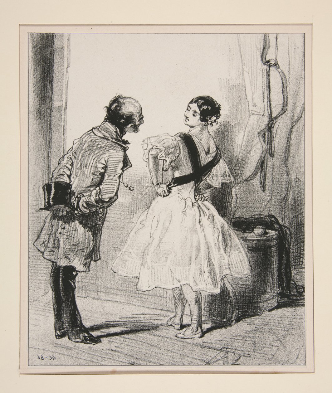 Ah! Mademoiselle, De udførte en pirouette for os... af Paul Gavarni