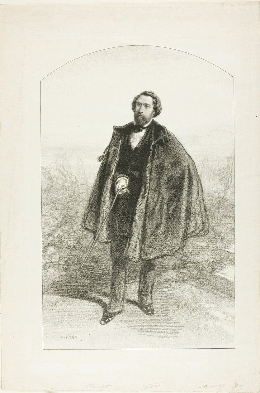 Alfred de Musset af Paul Gavarni