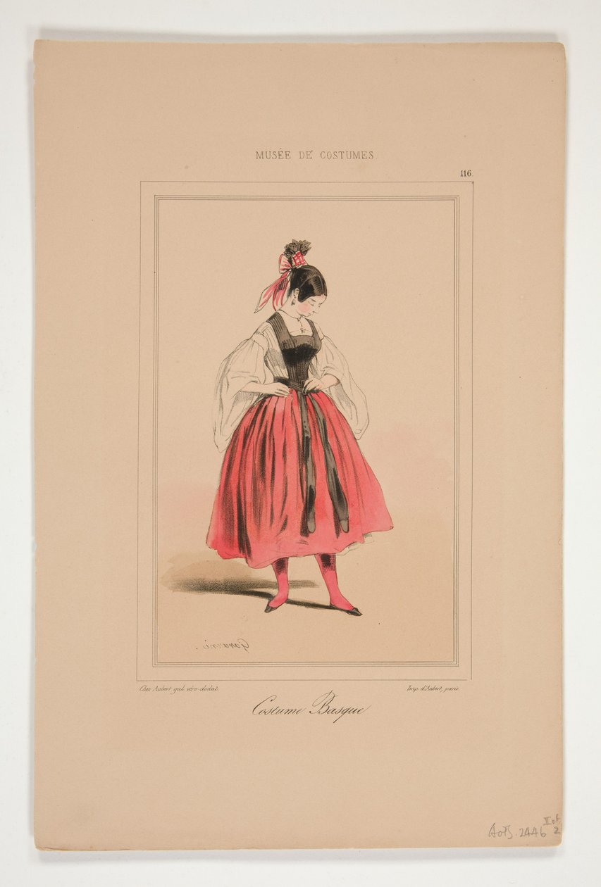 Baskische Tracht af Paul Gavarni
