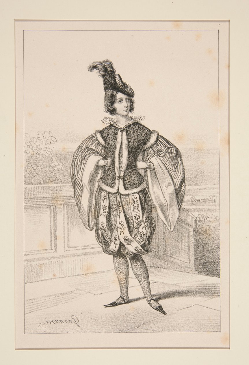 KOSTUME TIL FRU LA MARQUISE DE L.. af Paul Gavarni