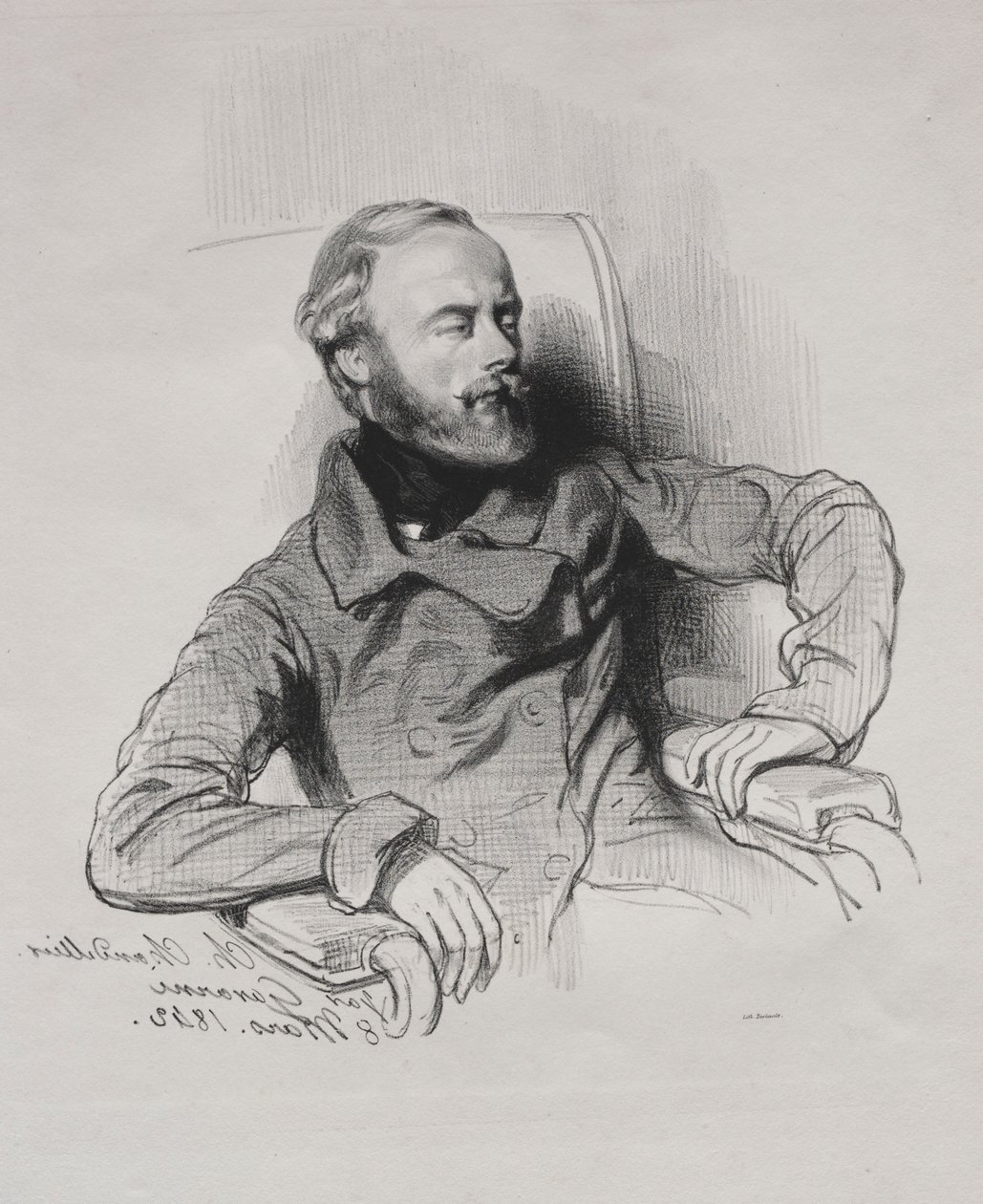 Ch. Lysekrone, 1842. af Paul Gavarni