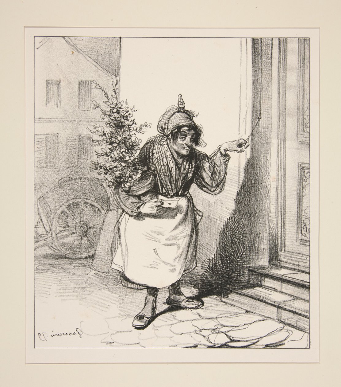 Kære engel, min kærlighed sender dig på zefyrens vinger duften af nogle blomster og tusind kys. af Paul Gavarni