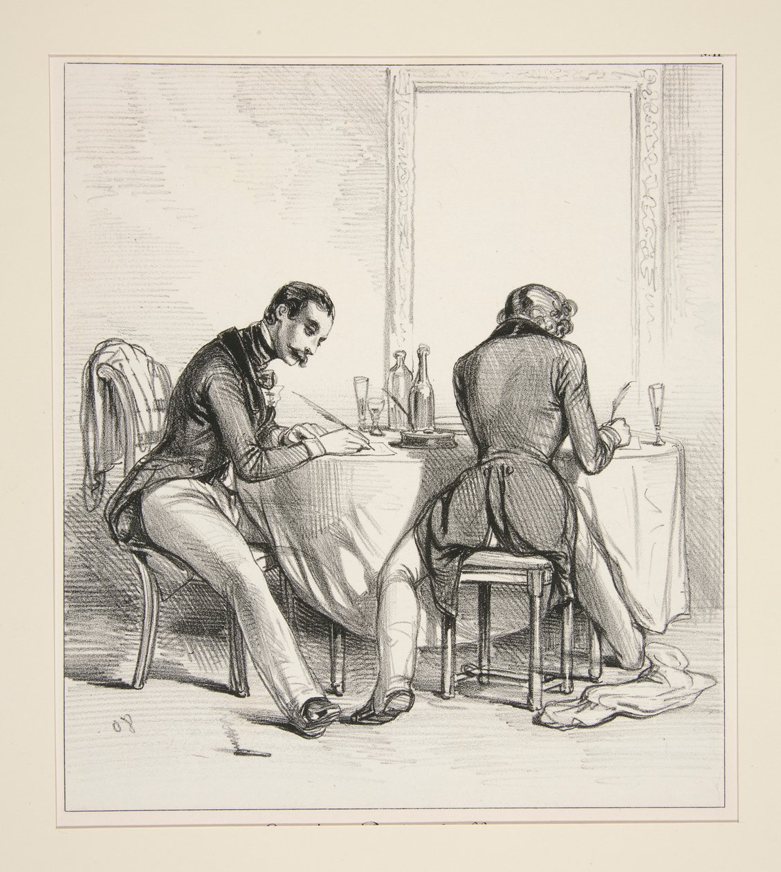 Dobbeltindkomstorlov. Vores (dette ord er overstreget) Kære Adele af Paul Gavarni