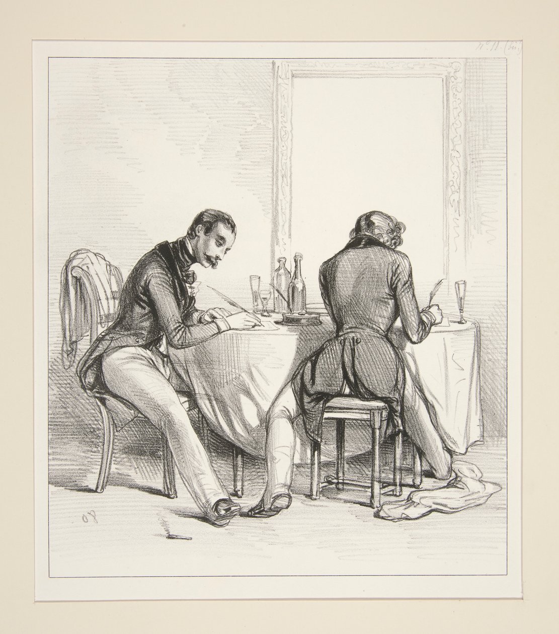 Dobbeltindkomstorlov. Vores (dette ord overstreget) kære Adele af Paul Gavarni
