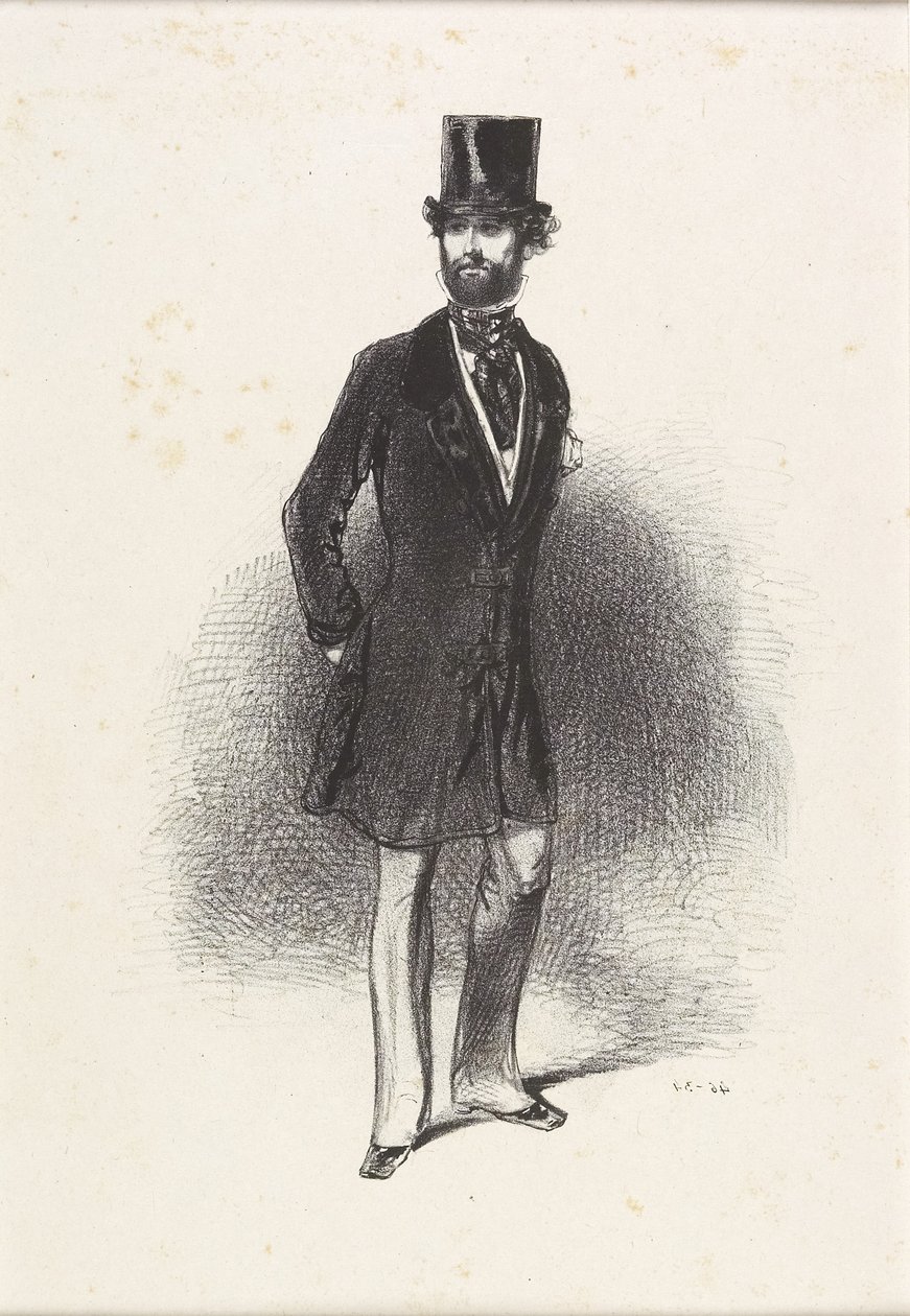 Vinterdragt, af Humann, 1846 af Paul Gavarni