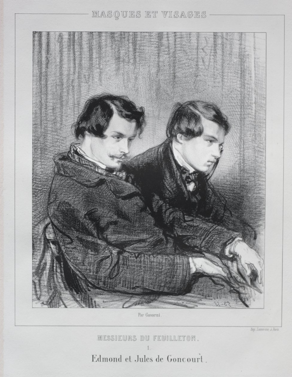 Edmond og Jules de Goncourt af Paul Gavarni