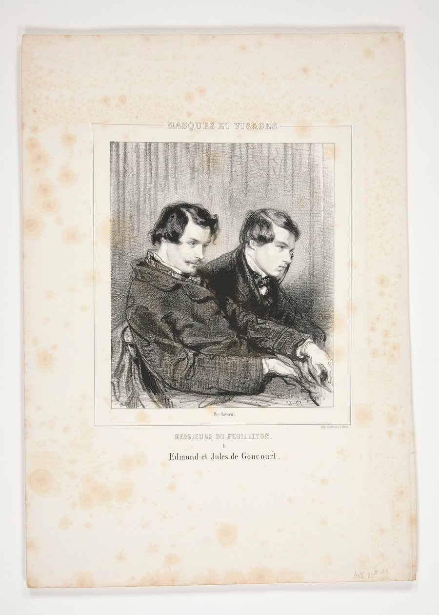 Edmond og Jules de Goncourt af Paul Gavarni