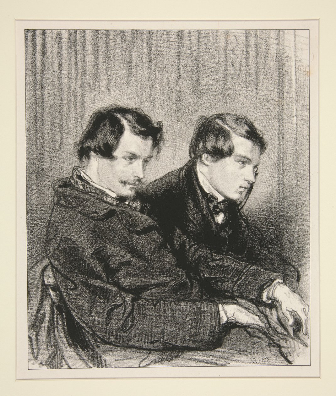 Edmond og Jules de Goncourt af Paul Gavarni