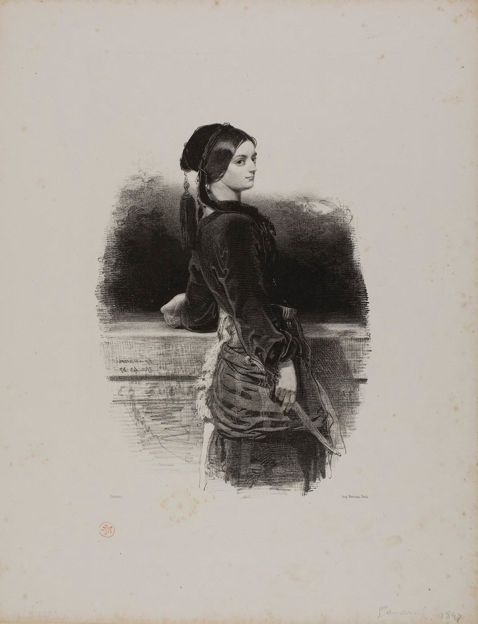 Gulnare (Ms. Waldor) af Paul Gavarni