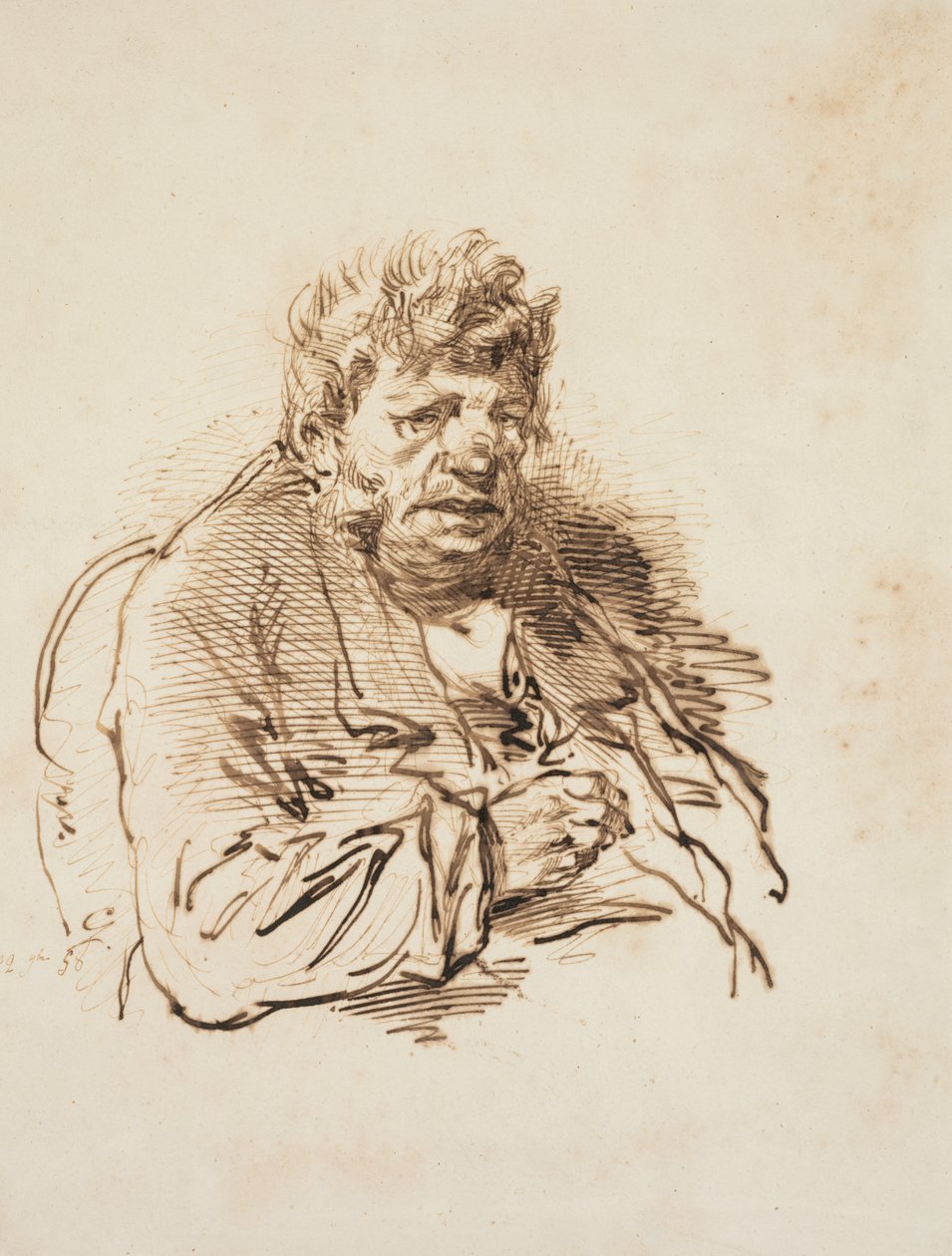 Leder af en gammel mand, 1858. af Paul Gavarni