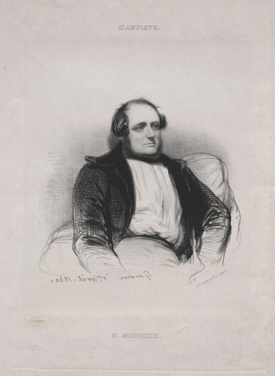 Henri Bonaventure Monnier, 1840. af Paul Gavarni