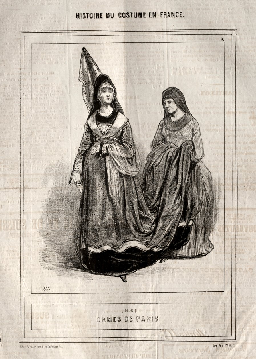 Historien om kostume i Frankrig: Ladies of Paris af Paul Gavarni