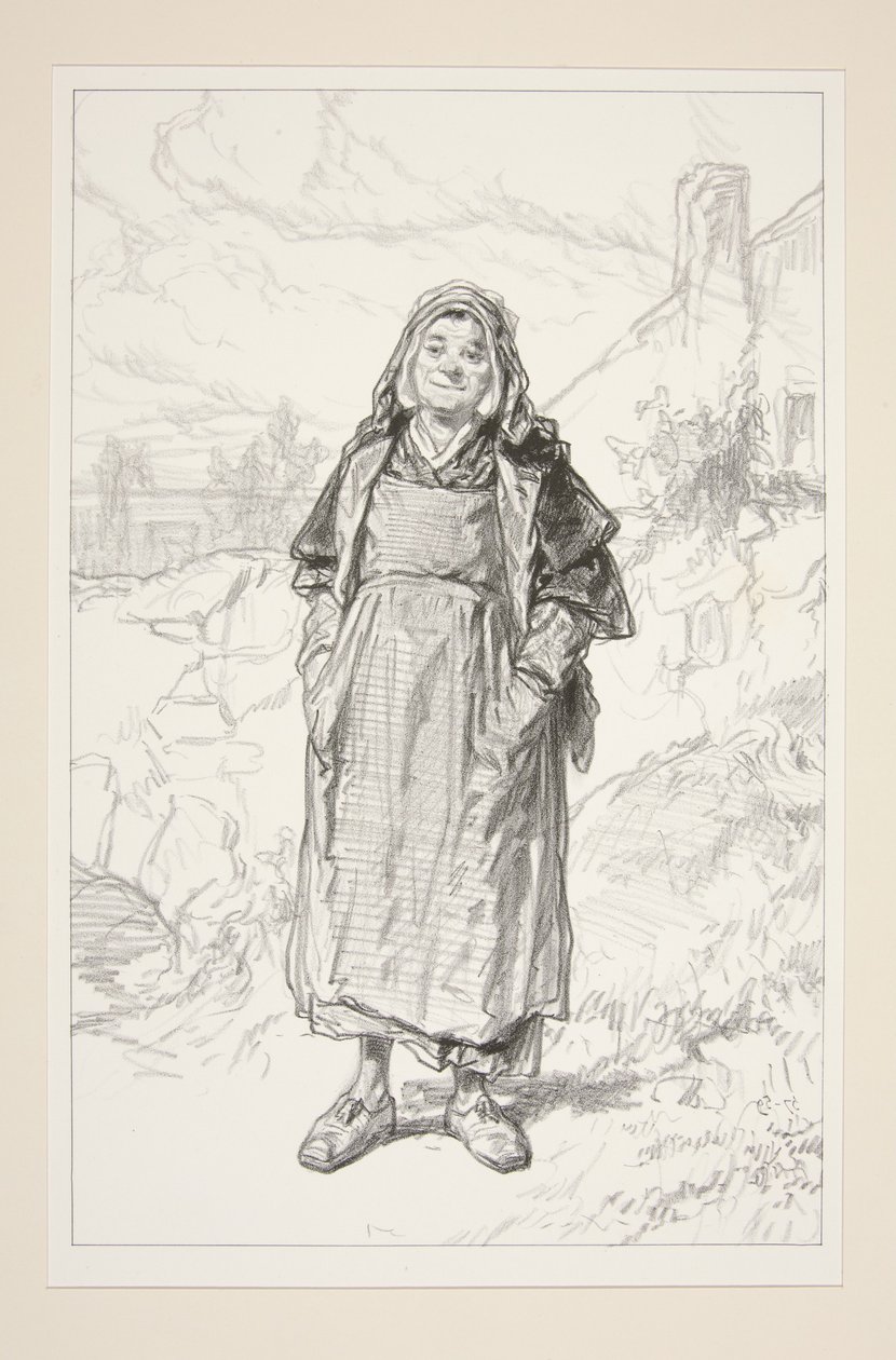 Mælkesælgerske. Bytøj. af Paul Gavarni