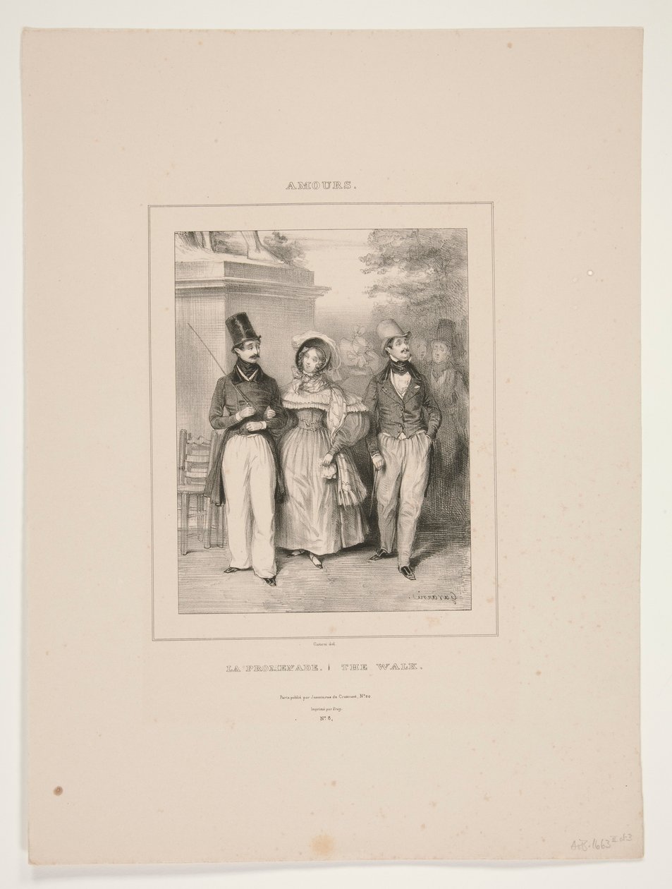 LA PROMENADE. - GÅTUREN. af Paul Gavarni