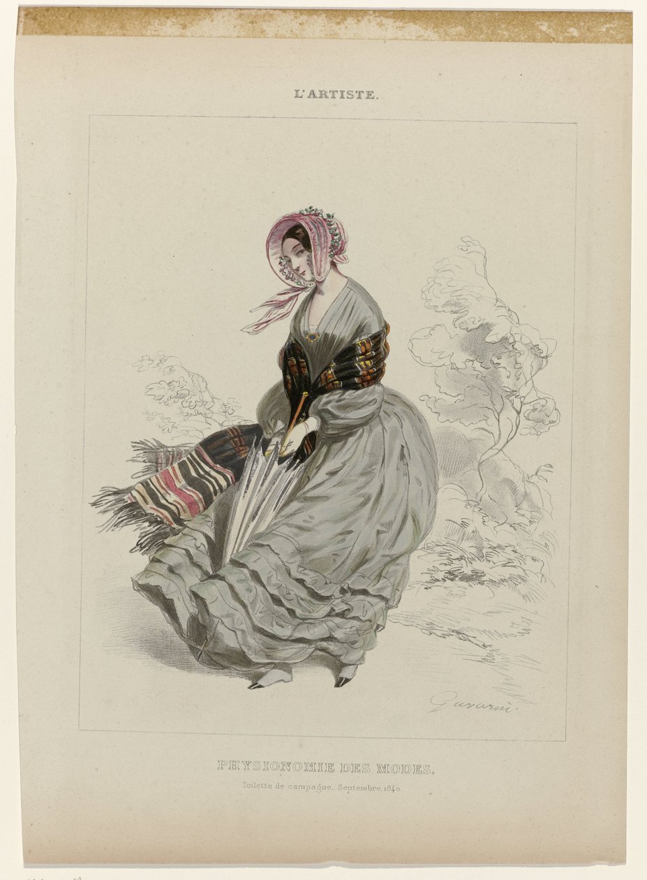 Kunstneren, Landtoilettet, september 1840: Modenes fysiognomi. af Paul Gavarni