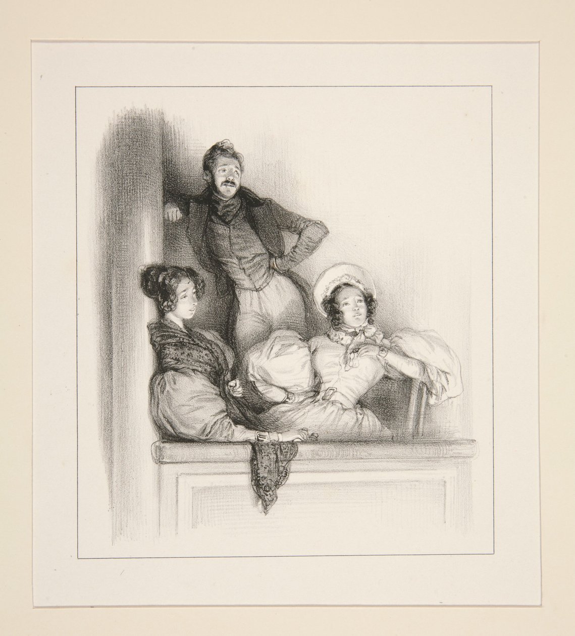 La Loge Des Bouffes. af Paul Gavarni