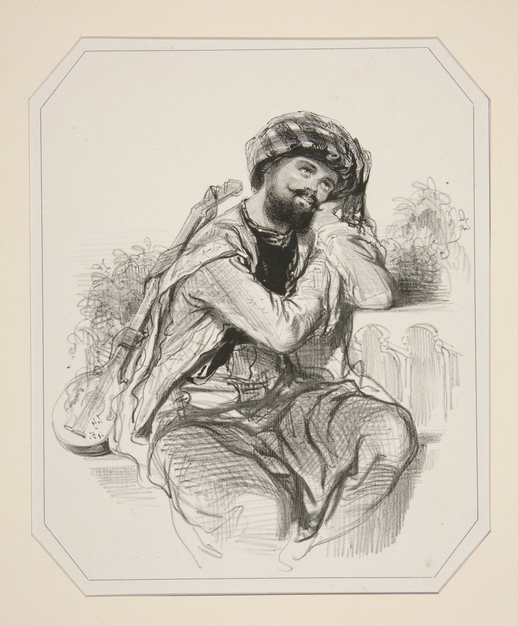 Den mauriske serenade (sic). af Paul Gavarni