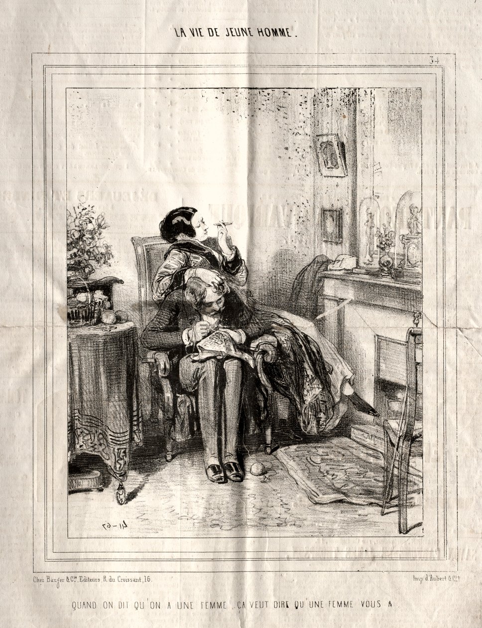 En ung mands liv, 1842. af Paul Gavarni