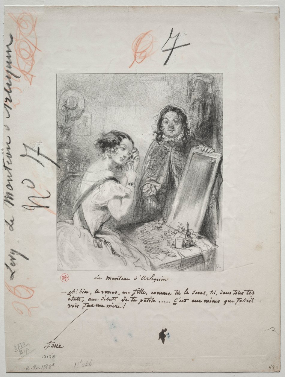 Harlekins frakke: Nå! Du vil se, min datter..., 1852. af Paul Gavarni