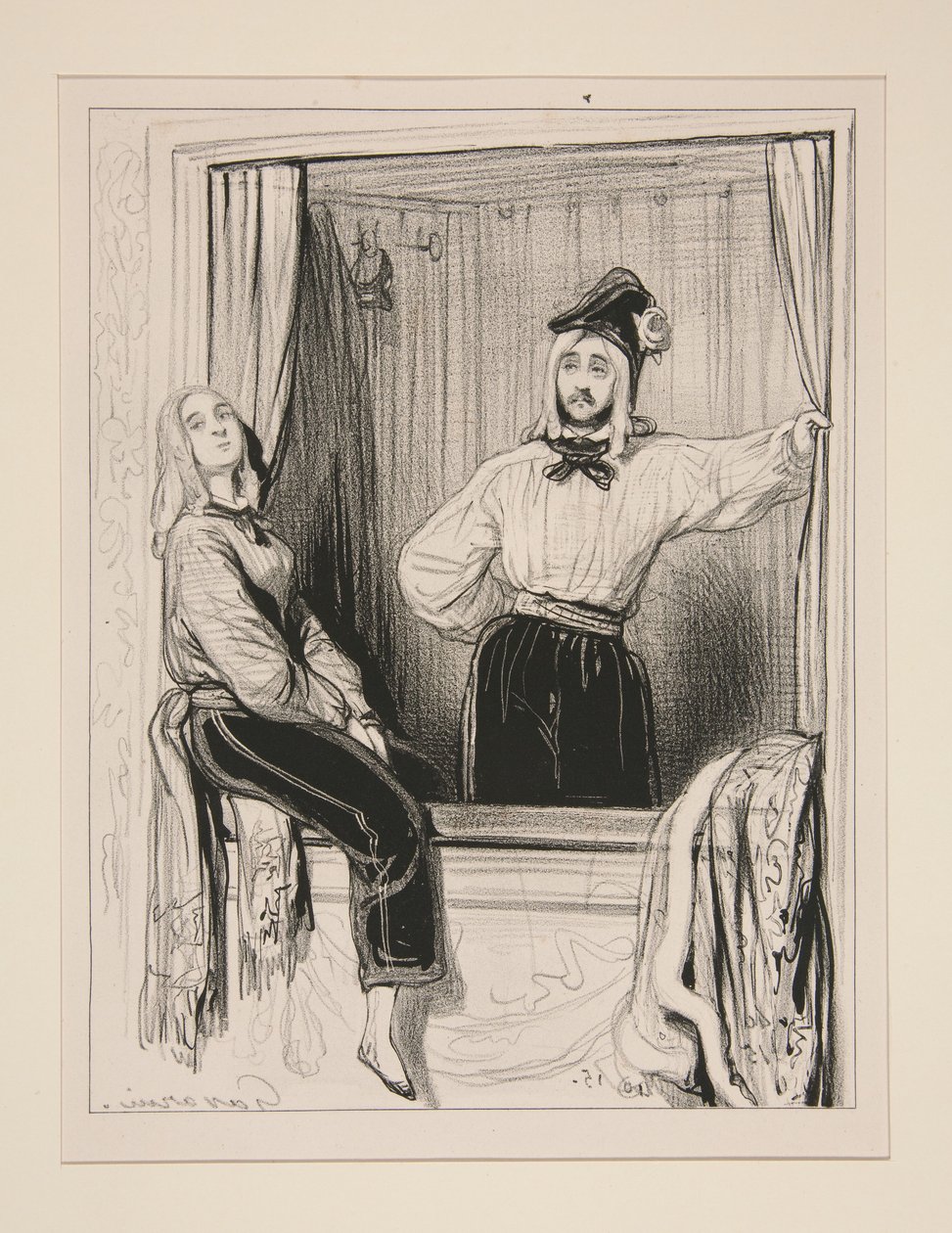 Vicomte Aime de Trois Etoiles og Dame Eloa de Tremblemont skal... af Paul Gavarni