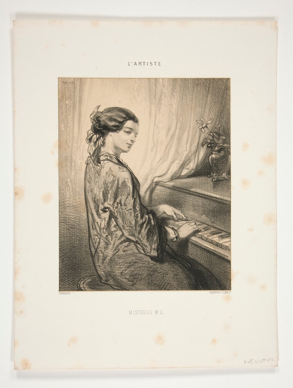 Kvindelige kunstnere/ elskerinde W.G af Paul Gavarni