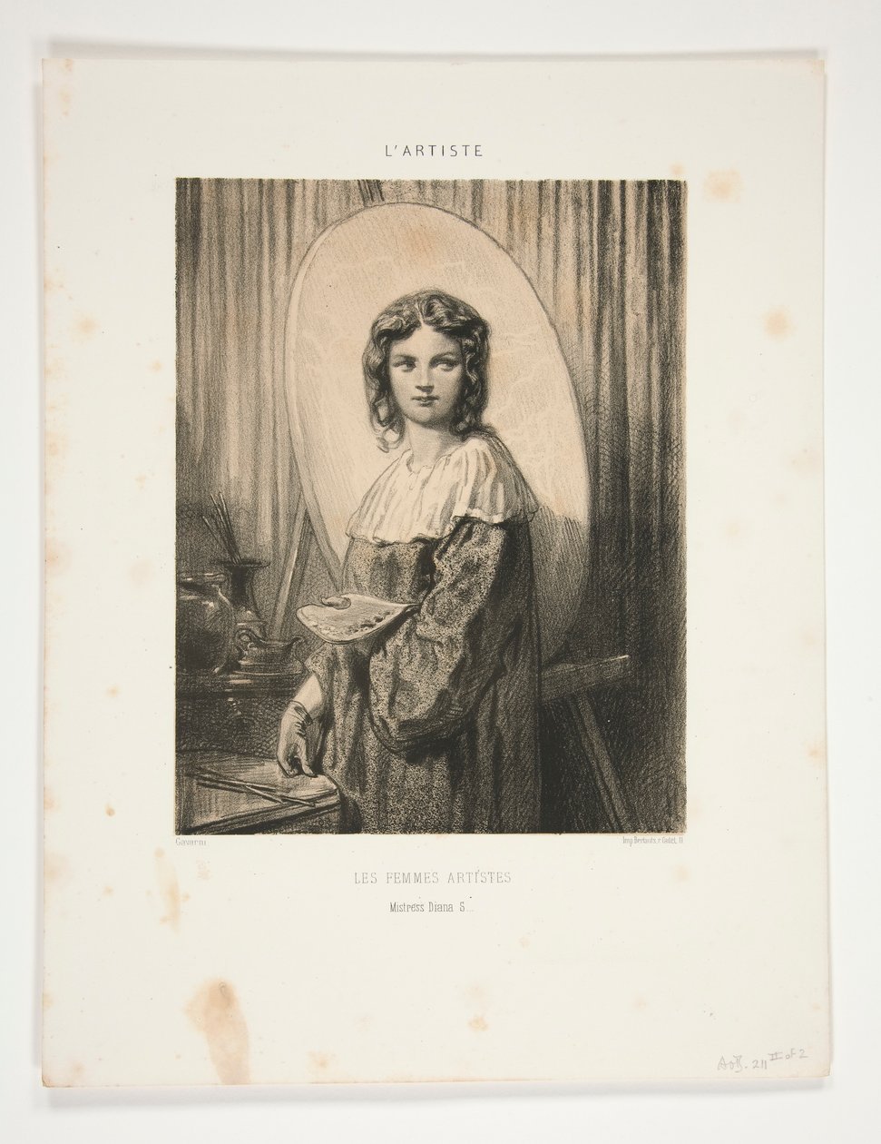 Les Femmes kunstnere/ elskerinde Diana S af Paul Gavarni