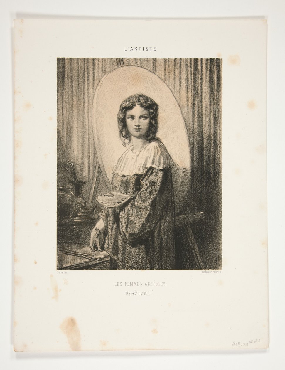 De kvindelige kunstnere / Herskerinden Diana S... af Paul Gavarni