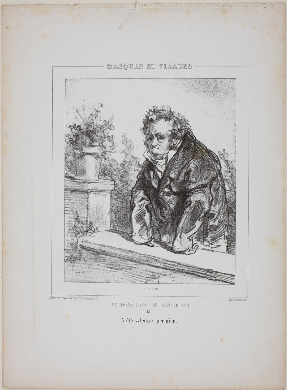 Les Invalides du Sentiment (The Invalids of Sentiment): Var en "ung hovedrolleindehaver". af Paul Gavarni