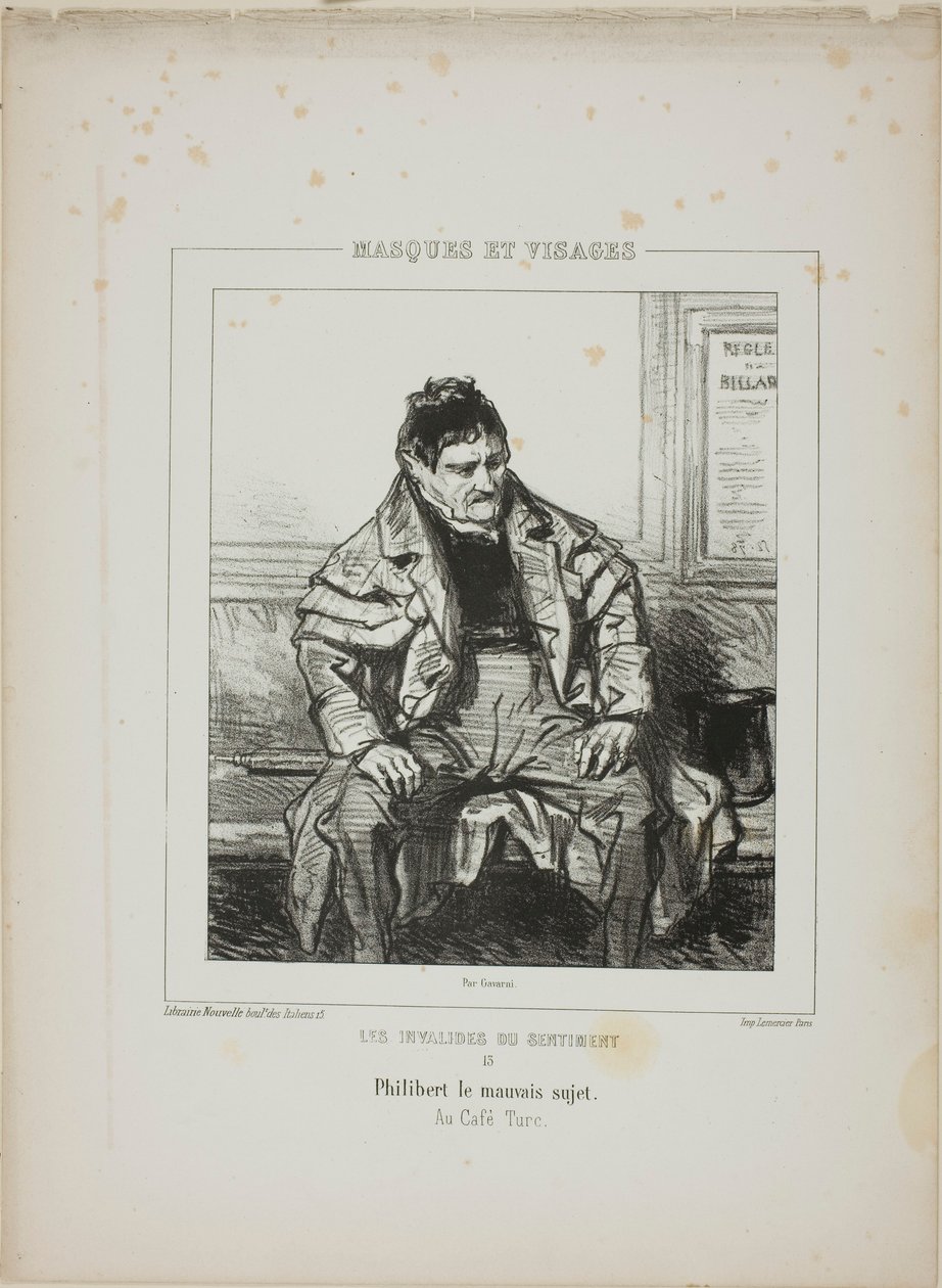 Følelsens invalider: Philibert, den uduelige af Paul Gavarni