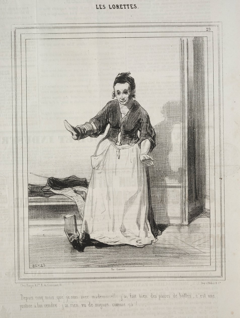 The Lorettes, 1842. af Paul Gavarni