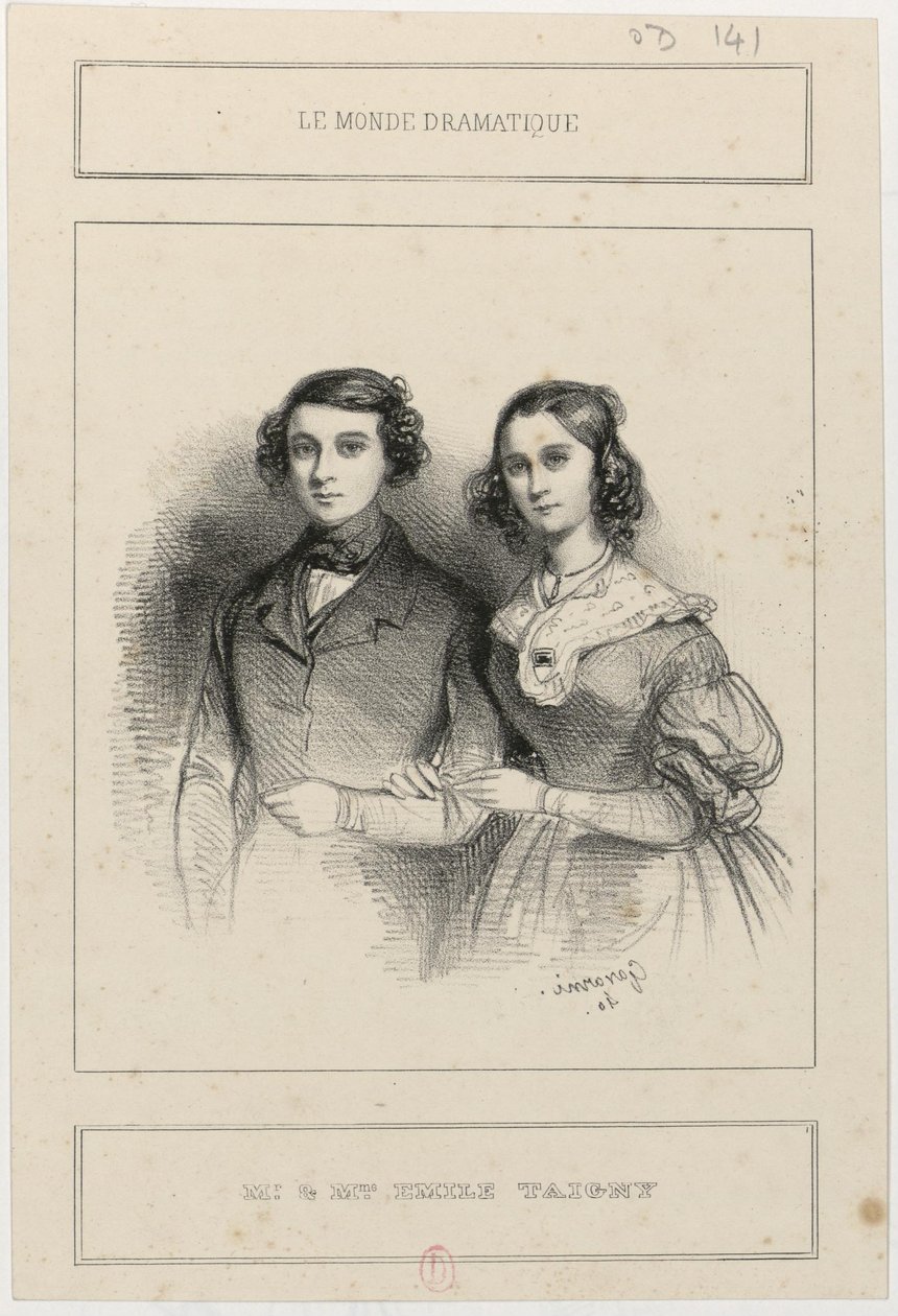 Hr. og fru Émile Taigny af Paul Gavarni