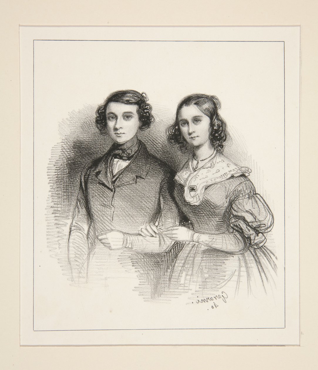 Hr. og fru Emile Taigny af Paul Gavarni