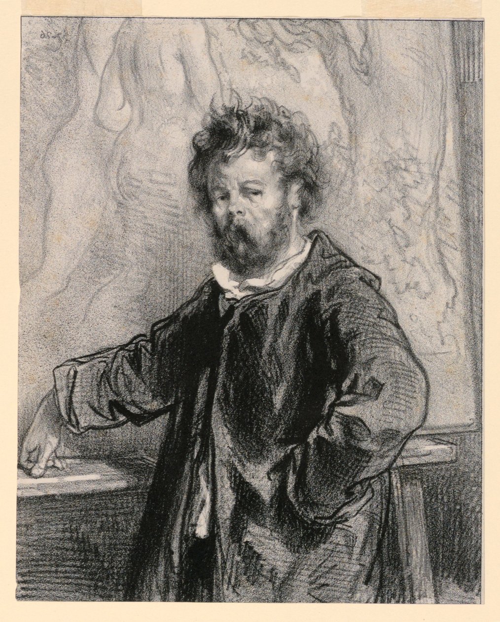 Ma toile est chere, bourgeois (Dette lærred er dyrt, borger), plade XV fra Par-ci, par-la af Paul Gavarni
