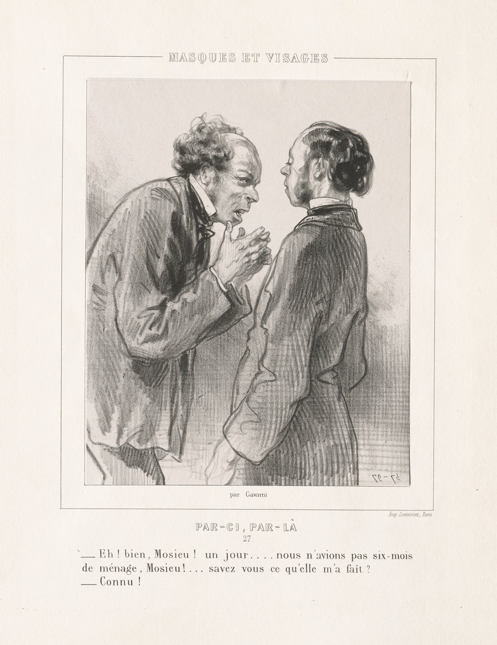 Masker og ansigter: Her og der, 1850