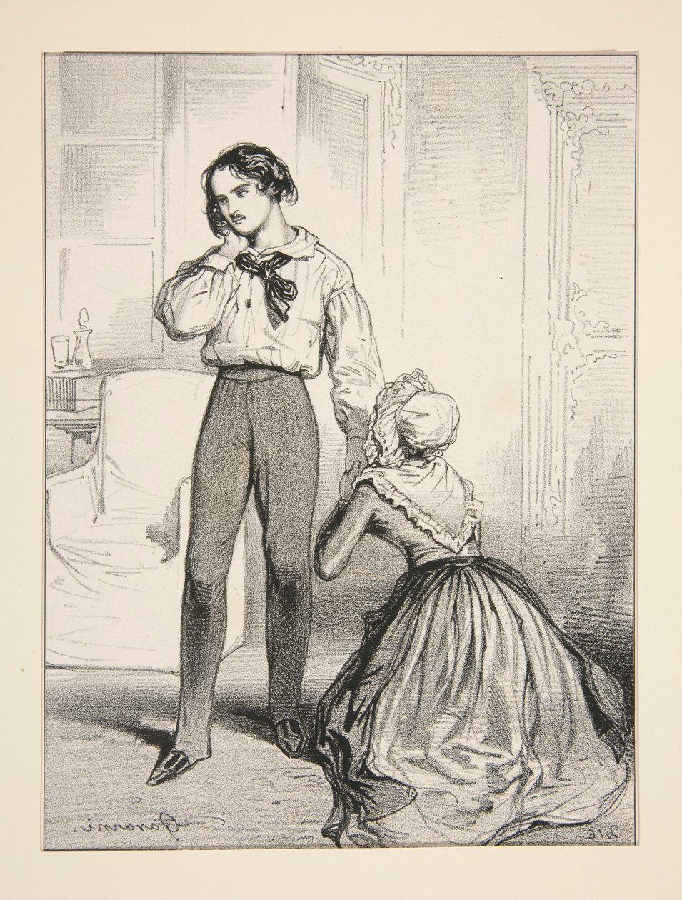 Stakkels mor. Akt IV / Adolphe Laferriere af Paul Gavarni