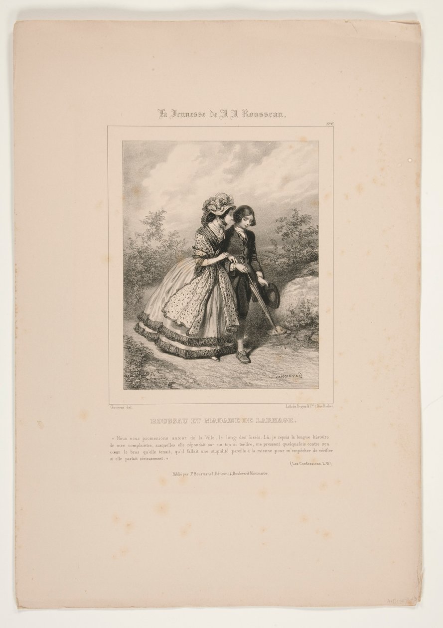 ROUSSEAU OG MADAME DE LARNAGE. af Paul Gavarni
