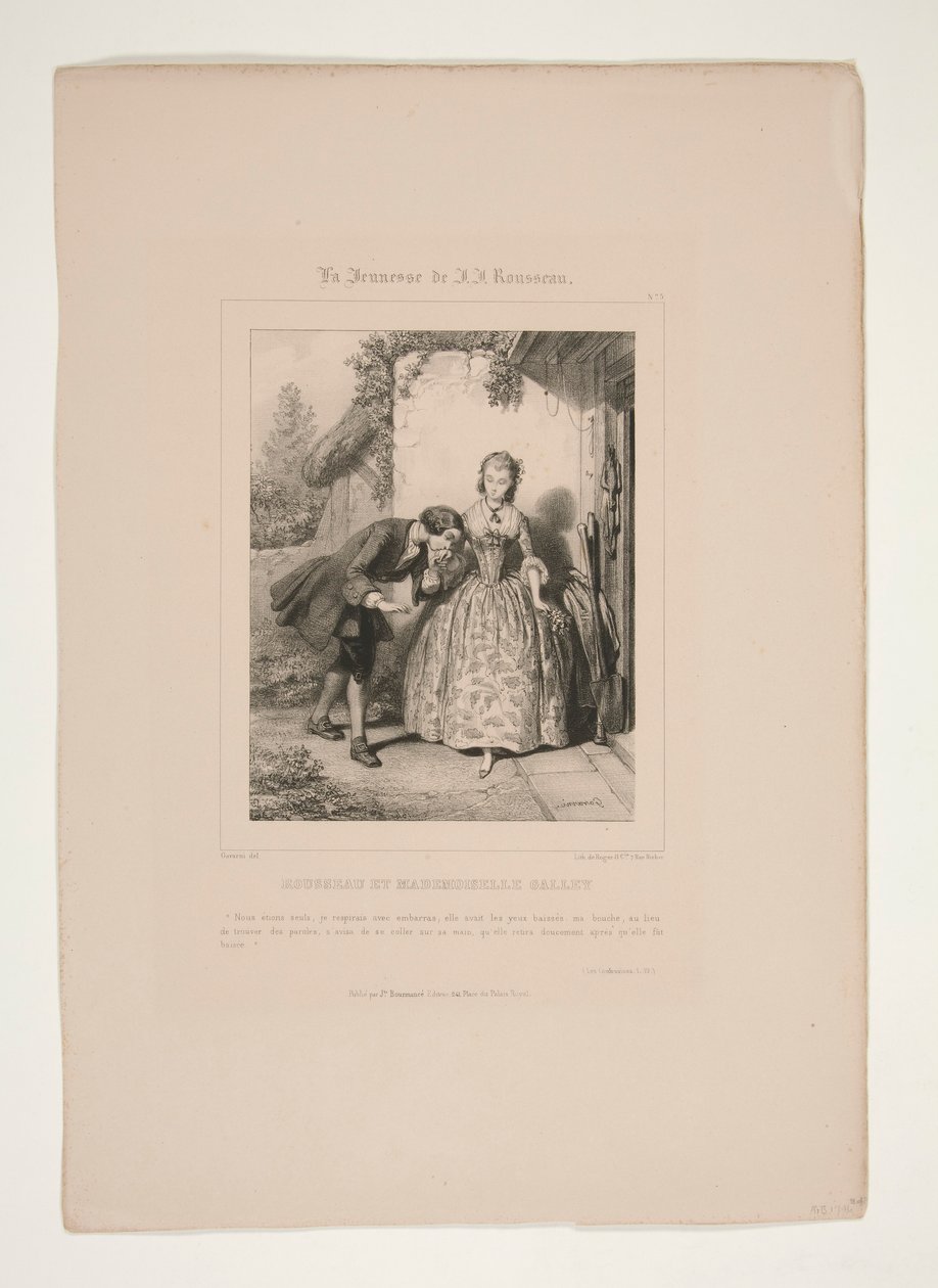 ROUSSEAU OG MADEMOISELLE GALLEY. af Paul Gavarni