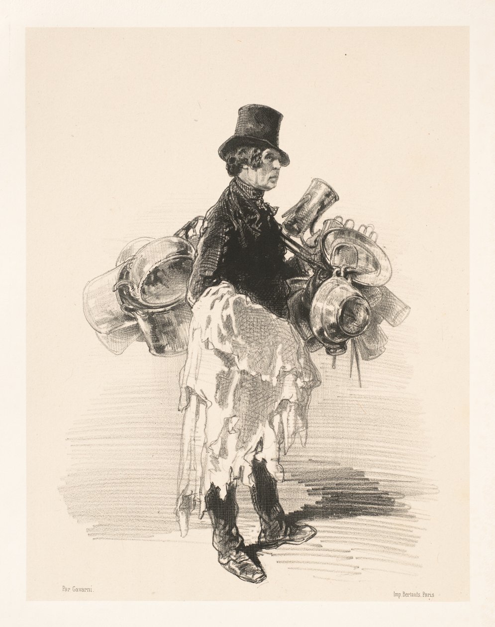 Grydesælger (Marchand de casseroles) af Paul Gavarni