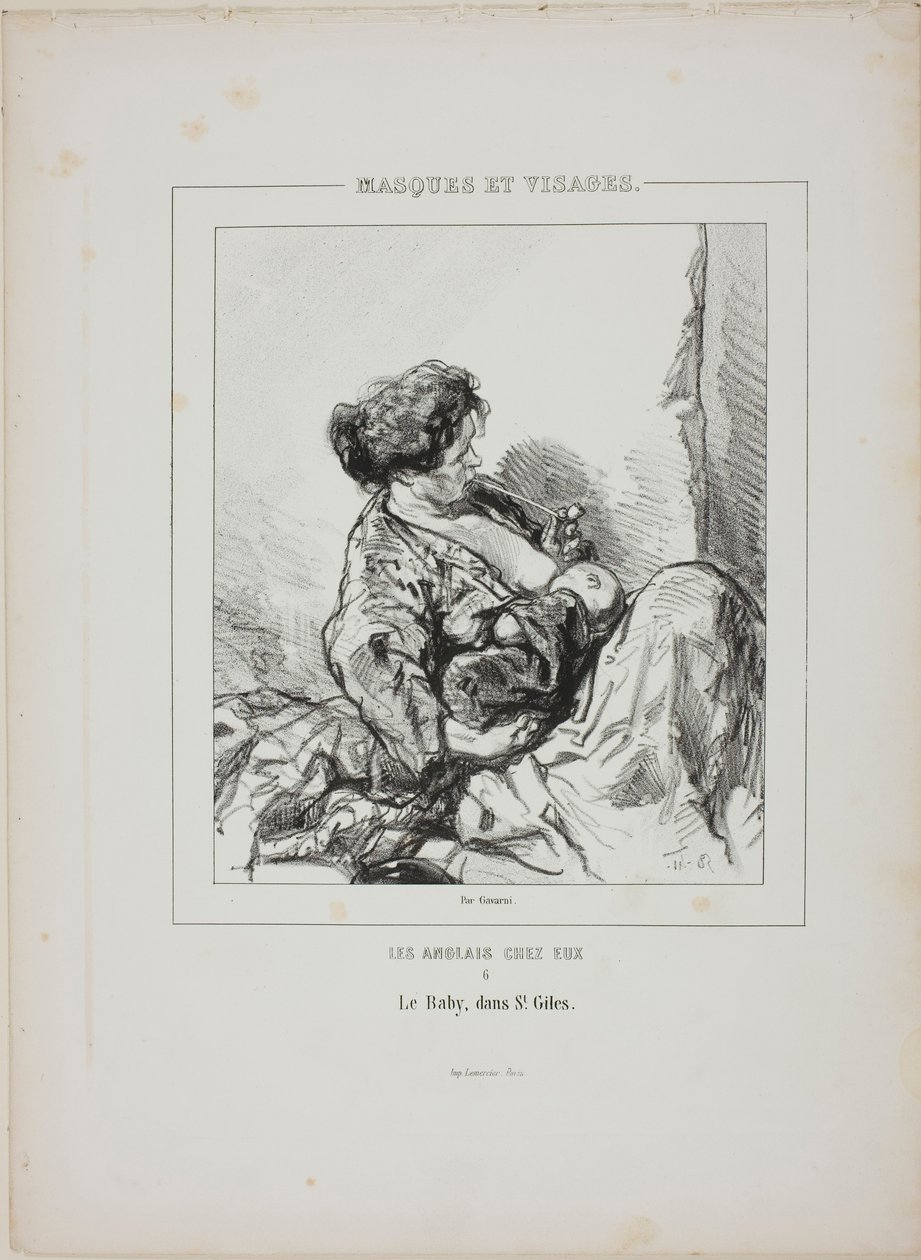 The Baby i Saint-Giles, fra Masques et Visages af Paul Gavarni