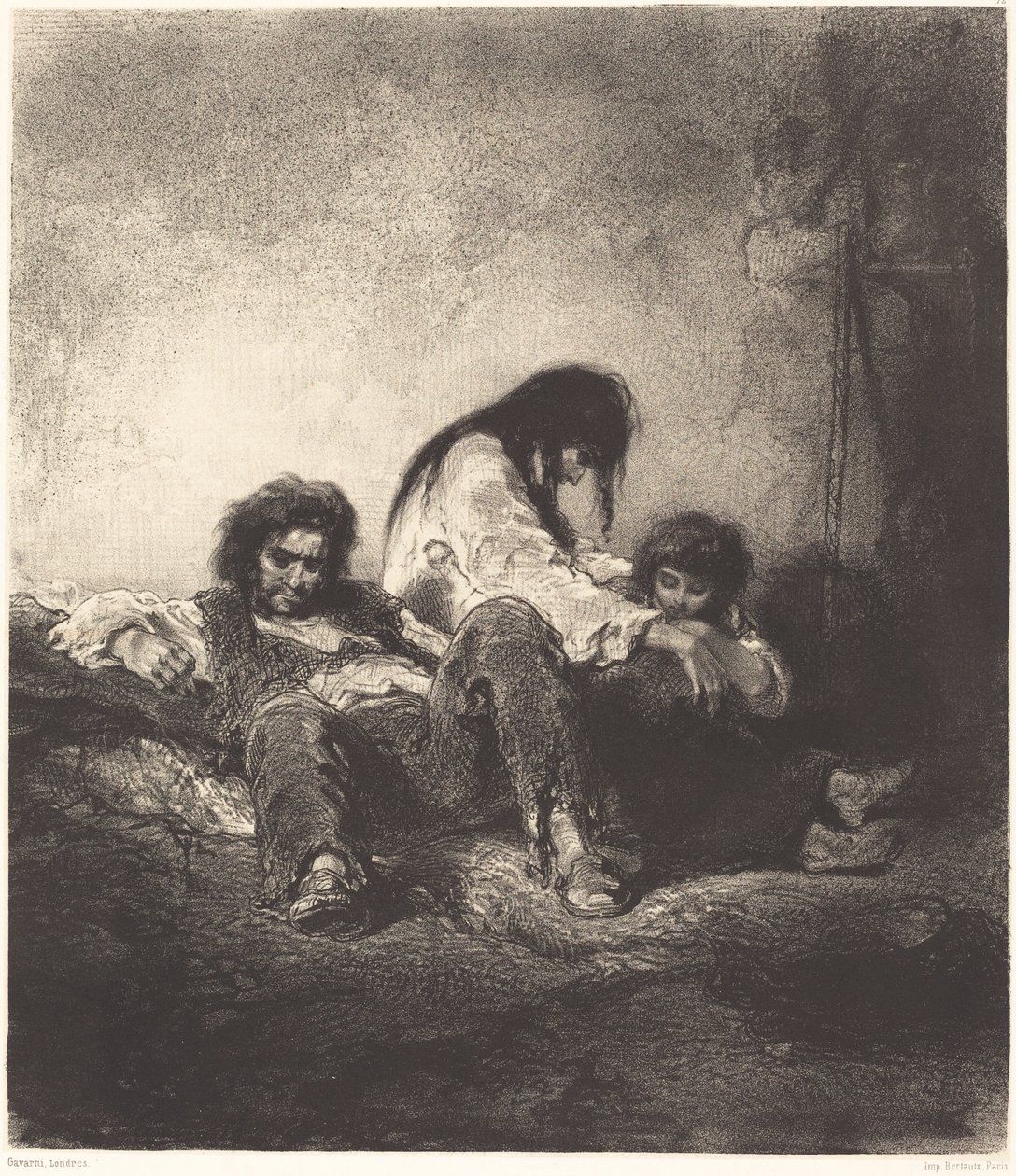 Den fattige Familie af Paul Gavarni