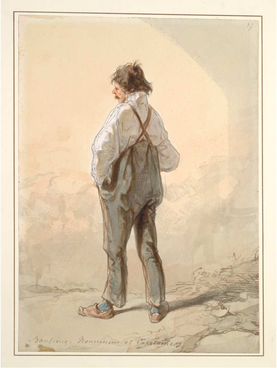 Forstæderne: Stock Raiser and Captain, sandsynligvis 1859-1860. af Paul Gavarni
