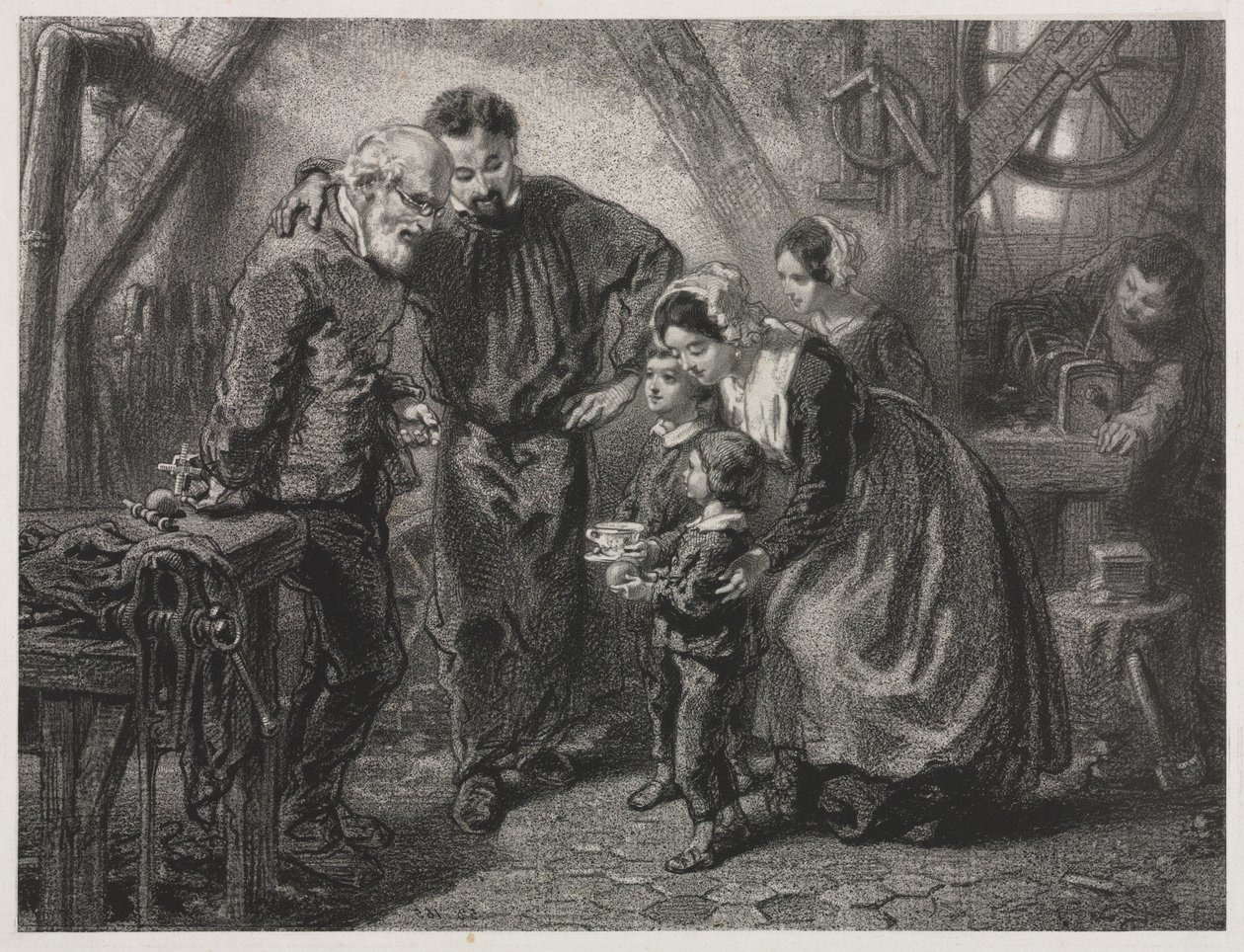 Arbejderens fødselsdag. af Paul Gavarni
