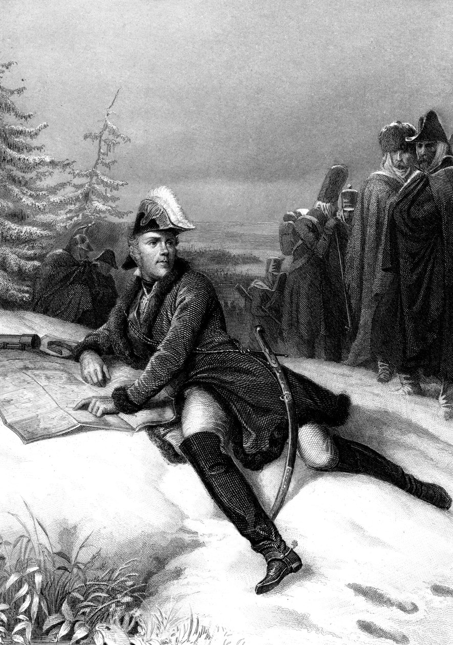 Marshal Ney, fransk soldat fra Napoleonskrigene, 1800-tallet. af Paul Girardet