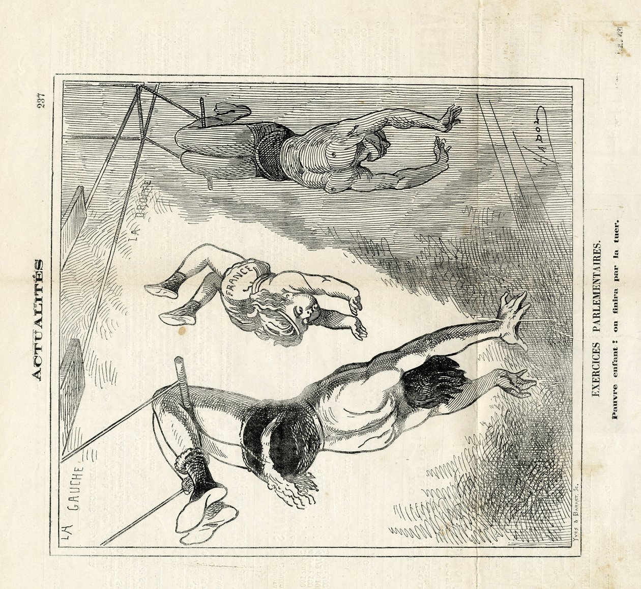 Illustration af Hadol (1835-1875) i Le Charivari af Paul Hadol